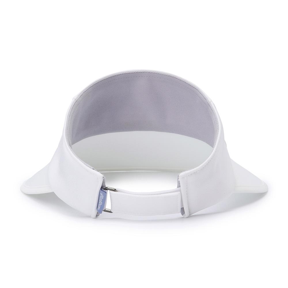 MALBON GOLF Malbon Logo Wide-Brimmed Visor Ivory (Woman)
