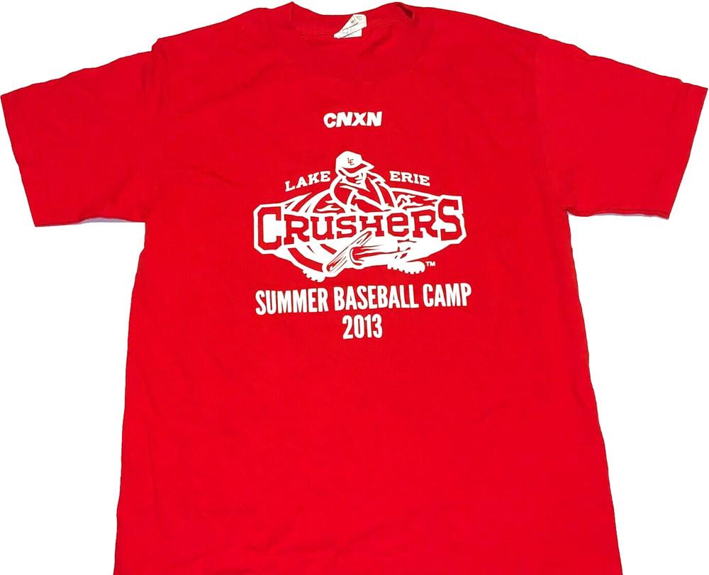 Rare Vintage 2013 Lake Erie Crushers Frontier League Baseball T-Shirt New! SMALL Unisex T-Shirt L