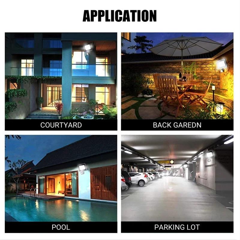 LED Floodlight Waterproof Spotlight 50W 100W 150W Reflector Outdoor Garden Street Light PIR Motion Sensor Wall Light AC 220V