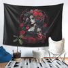 Alexander Gothic Las Elegantes Girls Day Of Dead Skull Tapestry Decoration Art Aesthetic Tapestries Home Wall Cloth Wall Hanging