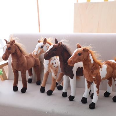 Simulation Horse Plush Toys Cute Stuffed Animal Doll Soft Realistic Horse Toy Kids Newborn Birthday Gift Home Decoration