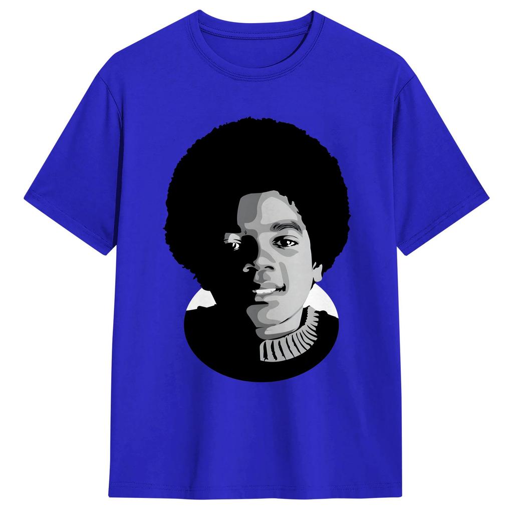 MMichael JJackson Fan Art TShirt Summer Streetwear TShirts Cotton Novelty Tee Shirt For Unisex Custom Logo Top Tees