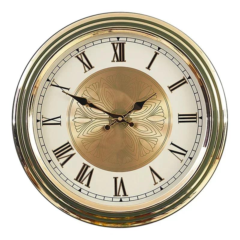 Retro Wall Clocks Large Golden Metal Watches Silent Luxury Living Room Wall Clock Copper Creative Modern Bedroom Home Decor Gift