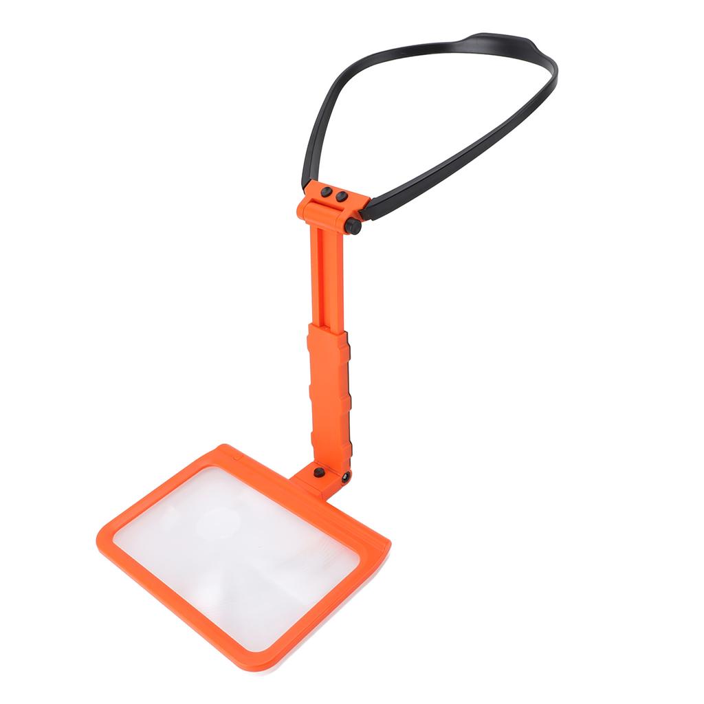 Neck Hanging Magnifying Glass Detachable 5X Magnification Hands Librate Magnifying Glass with 48 LED Chips for Senior