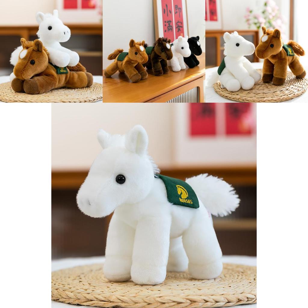 Fluffy Horse Plush Toy With Durable Pp Cotton For Kid Room Decoration And Gift