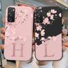 For Samsung Galaxy S25 Plus Ultra Phone Cases Cover Pink Letters Cute Flowers Pattern Soft Silicone Shell Bags Back TPU Fundas