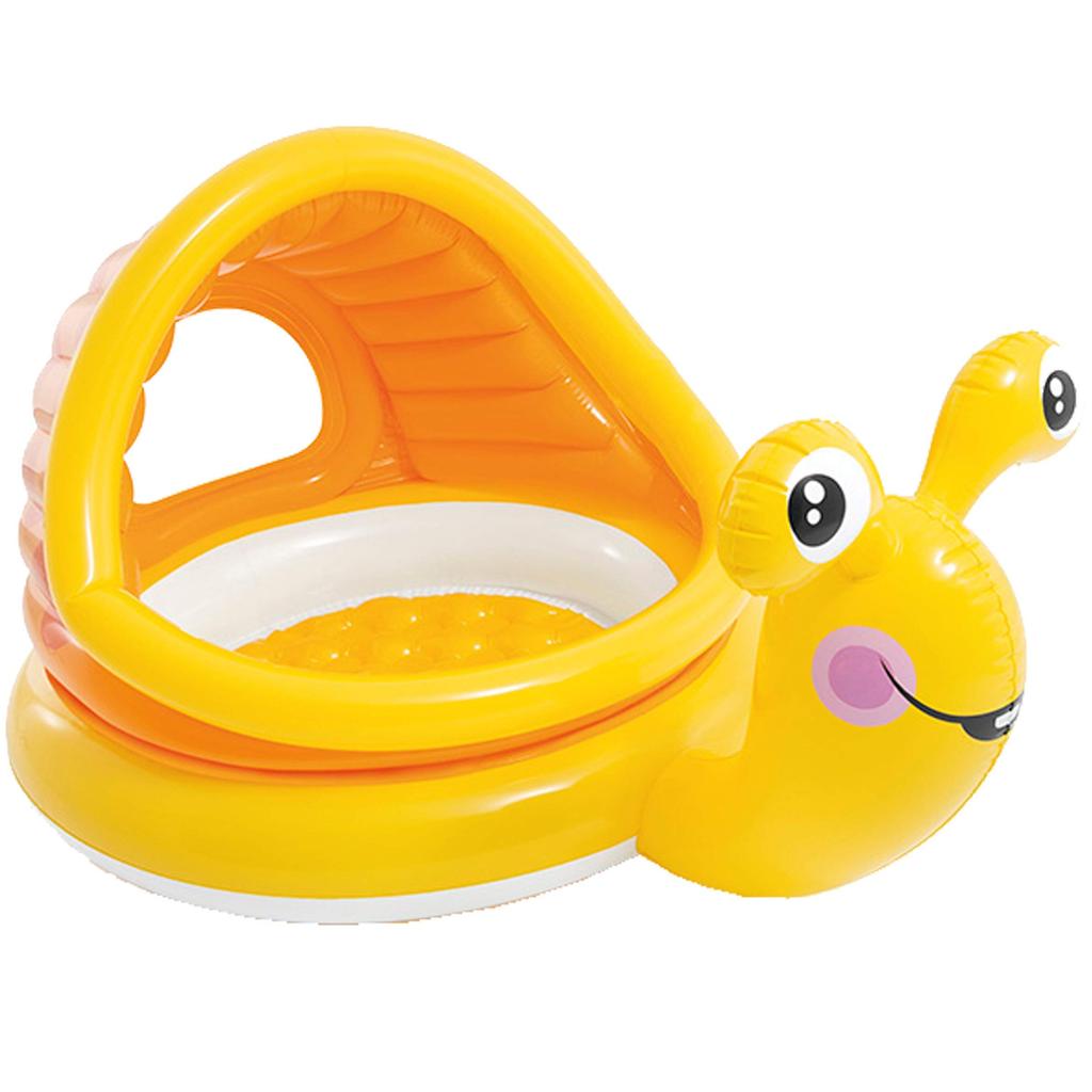 INTEX Lazy Snail Baby Pool with Sunshade, 57124, 145 X 102 X 74 Cm (Official Japanese Product)