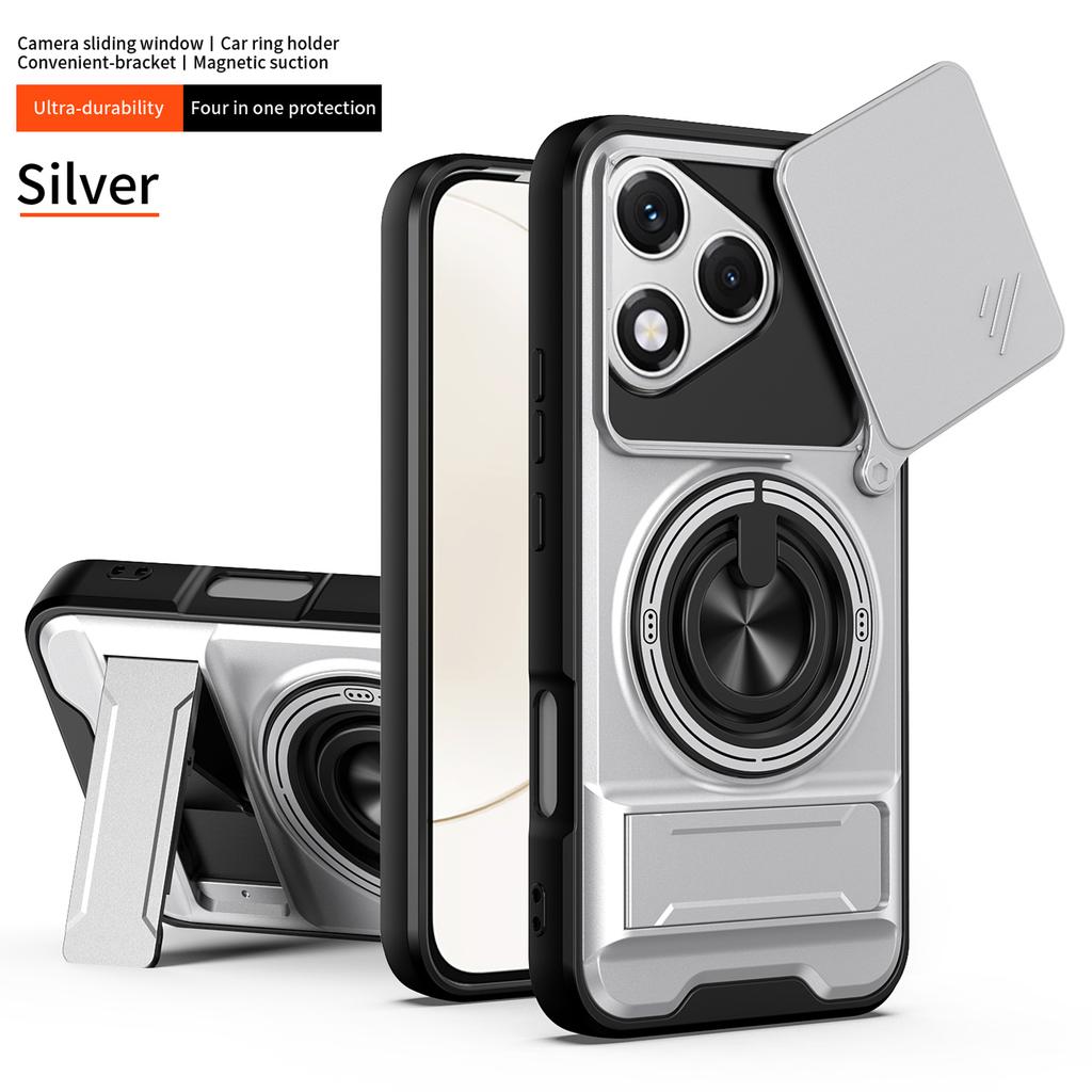 Funda for Honor 400 Lite Case Rotatable Slide Camera Protection Ring Stand Shockproof Cover Capa Funda