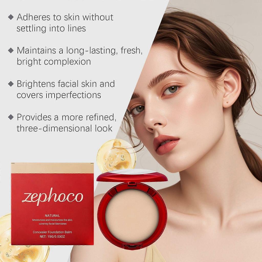 Zephoco Natürliche Farbe Feuchtigkeitsspendender Concealer Foundation Stick - Feuchtigkeitsspendende, Glatte und Leichte Natürliche Abdeckung für das Gesicht