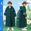 Kids' Long Raincoat with Backpack Compartment - Stormproof Poncho for School, Boys & Girls Plus Size