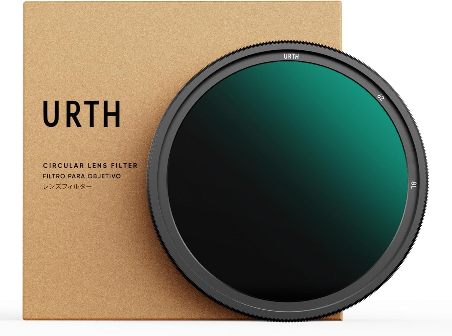 Urth 62mm Variable ND Filter Variable ND Lens Filter Transmittance Nano Optical Glass ND2-400 (1-8.6 stops) (High / 8-Layer Coating)