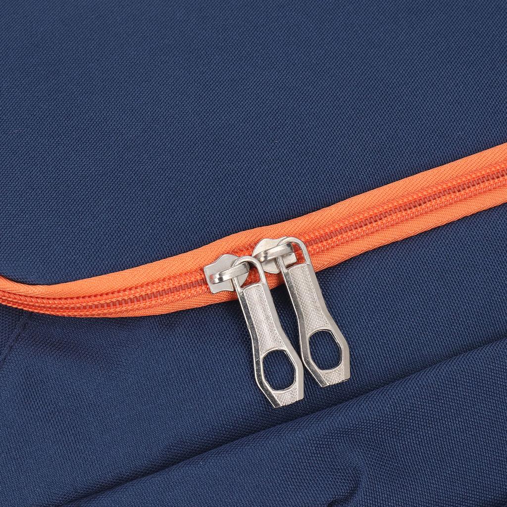 Basketball Soccer Backpack Oxford Cloth Large Sports Bag with Ball Holder for Volleyball Swim Gym Travel Navy Orange