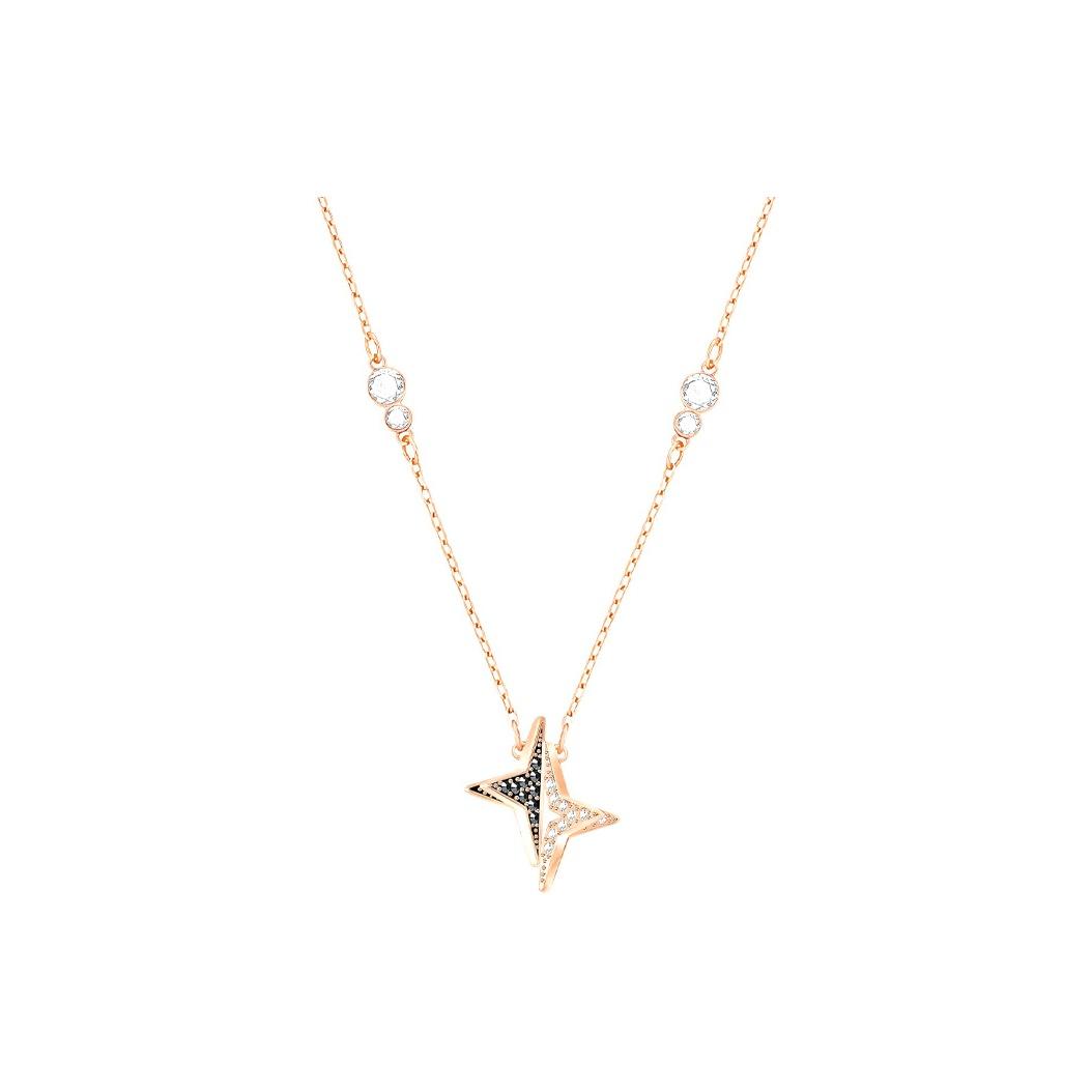 

Swarovski Halve Asymmetric Star Pendant Necklace Women necklace Rose-Gold 5347218 Box (Random Color)