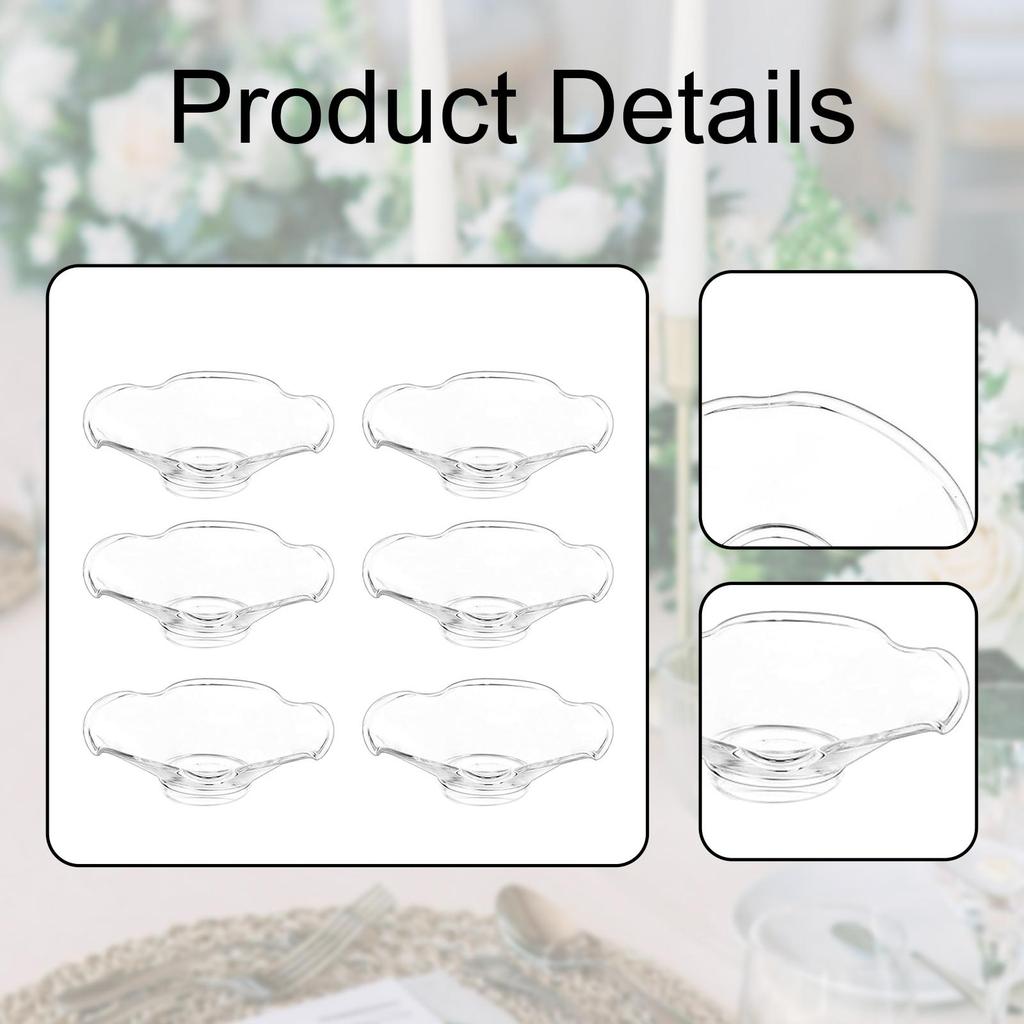 6x Glas Kerzentropfschutzscheiben Passend für 7/8 Zoll Spitzkerzen Klar Wachsfängerringe für Haushalt Party Kerzenscheinwache