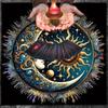 Sun Moon Pattern Astrology Tablecloth Altars Cloth Square Divinations Card Table Cloth Witchcrafts Deck Cloth