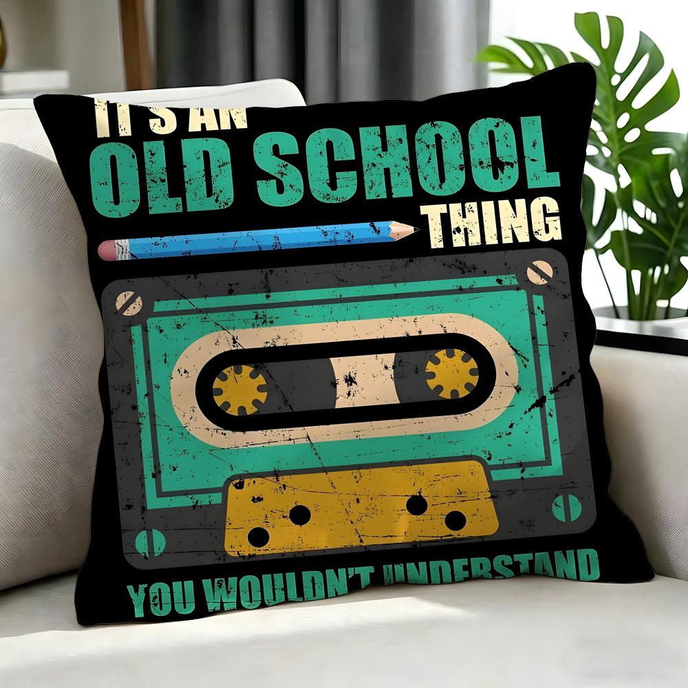 decor Music Tape Print Cushion Cover Cushion Cover Set Pcs x x x Pillowcase Decorative Sofa Home Decor