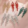 Alloy Geometric Drop Earrings For Women With Tassel Design And Elegant Style