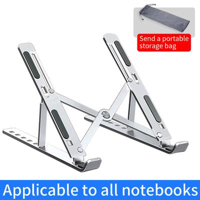1PC Laptophalter aus Aluminiumlegierung, verstellbar, faltbar, tragbar, für Notebook-Computer, Halterung zum Anheben und Kühlen, rutschfest