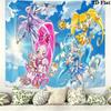 Hidden Key Precure Wall Tapestry Aesthetic Wall Hanging Printed Fabric Blanket Decorative Tapestries for Bedroom Living Room Home Decor