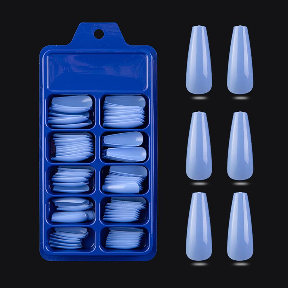 24/100Pcs Candy Color False Nail Tips Full Cover Matte Acrylic Ballerina Fake Nails Tip DIY Beauty Manicure Extension Tools