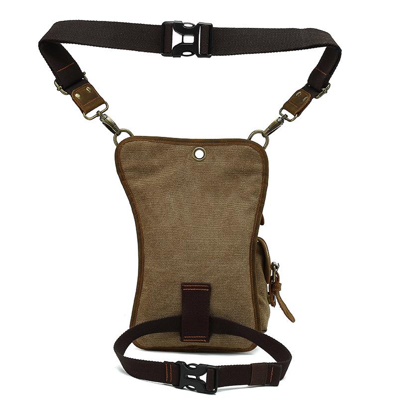 New Men's Casual Bag Canvas Fashionable Commuting Backpack Large Capacity Waist Bag Single Shoulder Small Shoulder Bag Workwear Shoulder Bag