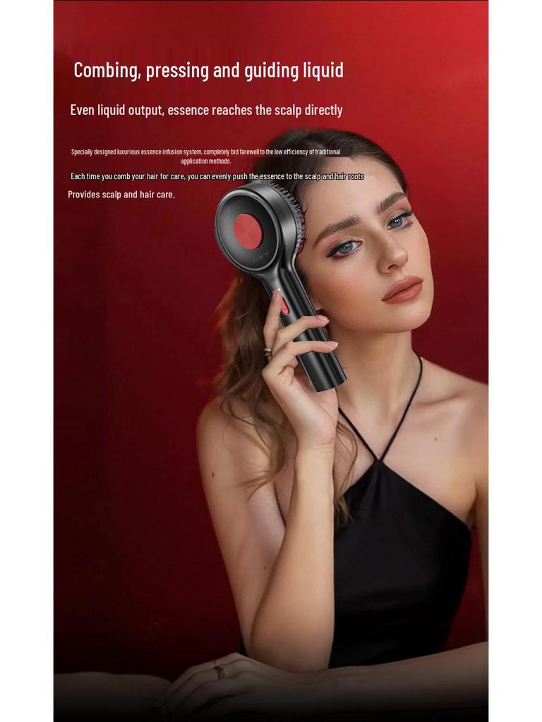 Electric Hair Growth and Scalp Massage Comb with Essence Applicator