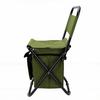 Fishing Chair with Cooler Bag OD Green 220.46lb Load Bearing Portable Foldable Fishing Backrest Stool for Outdoor