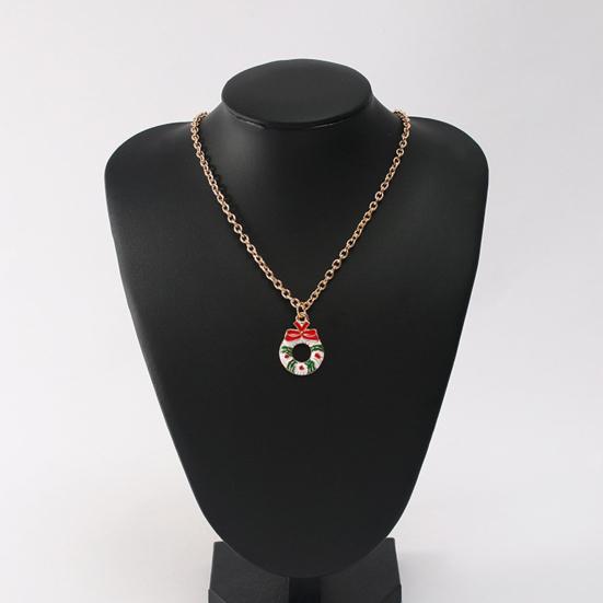 Colar feminino decorativo all-match glittery delicado tema natalino pingente colar para uso diário