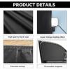 QUICTO Car Window Sun Shades, Universal Interior Accessories - Double-Sided Black (4Pcs)