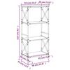 VidaXL Bibliothèque 4 niveaux chêne brun 59x35x132cm bois d'ingénierie 837621