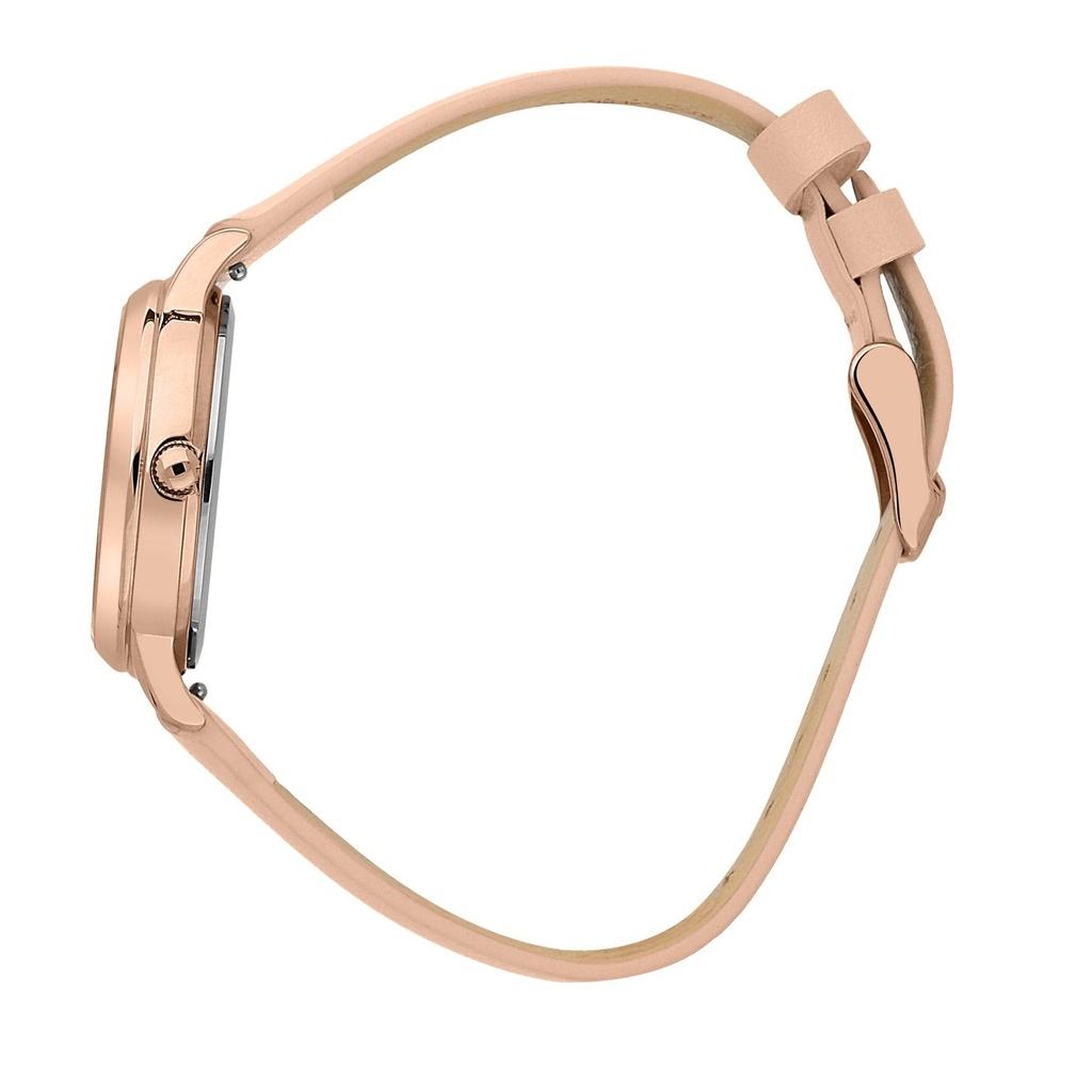 Oui & Me Fleurette Pink Leather Strap Rose Gold Dial Quartz ME010378 Women's Watch