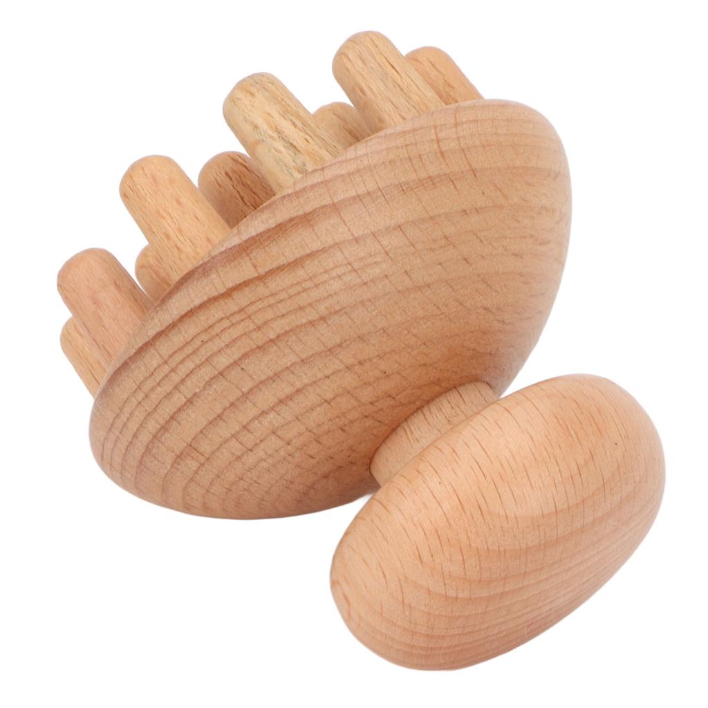 Wood Head Massager Octopus Shape Remove Discomfort Reduce Stress Head Massage Tool for Headache