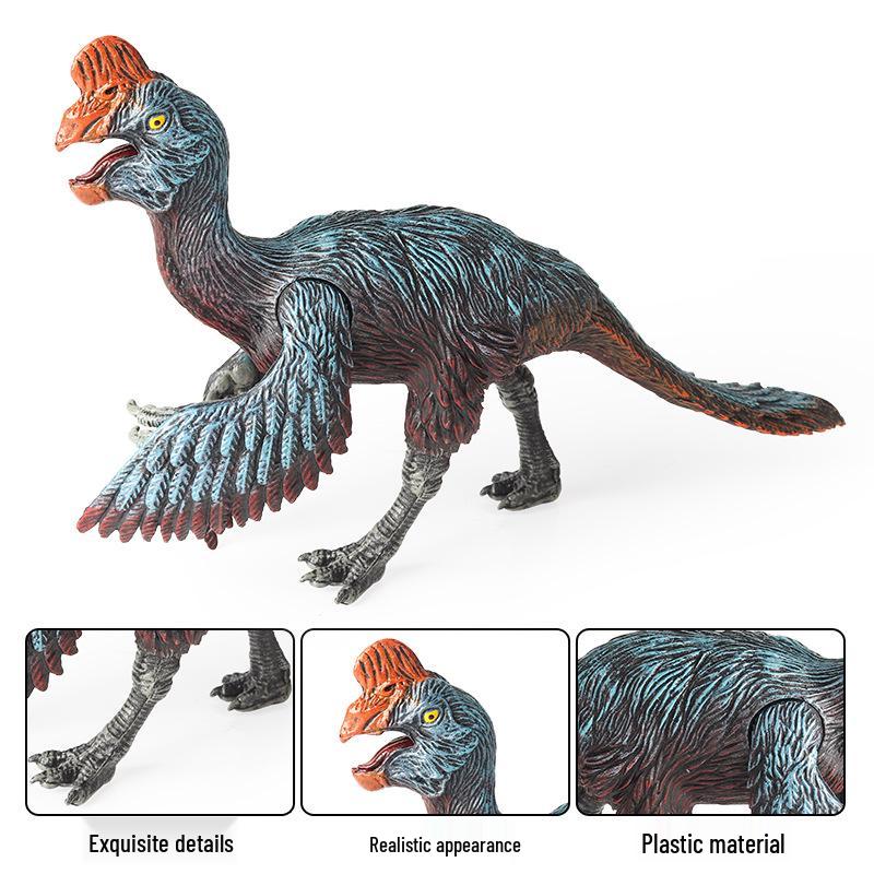Oviraptor Dinosaur Model Toy Figure - Cretaceous Animal Ornament for Children's Learning and Play