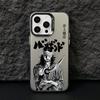 Japanese Swordsman Anime Phone Case for iPhone 17 Air 16 16e 15 14 Plus 13 12 11 Pro Max X Xs XR 8 Colorful Silver Hard Cover