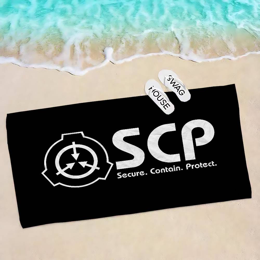 Scp F-Foundation Game  Microfiber Printed Beach Towel Mountain Climbing Yoga Beach Swimming Running Absorbent Soft Towel