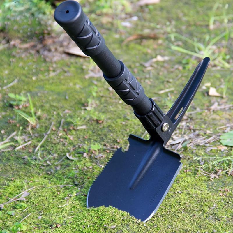 Military Survival Gear: Multi-functional Folding Manganese Steel Engineer's Shovel for Camping