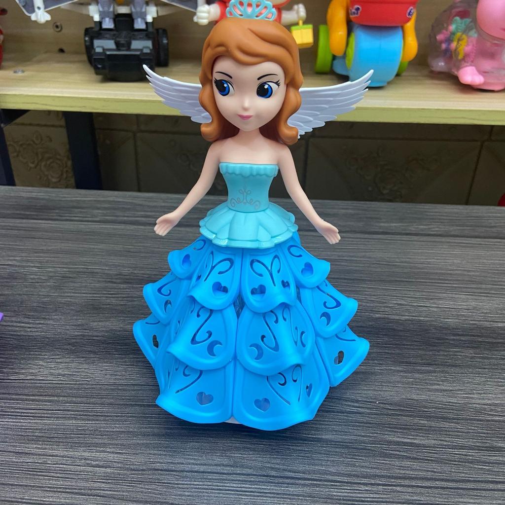 Kids Electric Toy Cartoon Pretty Angel Princess Toy With Light Music Gimbal Walking Toys Kids Light-emitting Toys Birthday Gifts
