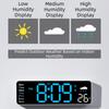 Large Screen Alarm Clock Temperature Humidity  Display LED Clock Digital Wall Clock  Living Room