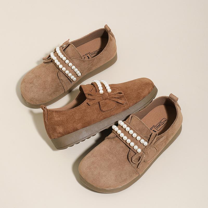 Birken Shoes Loafers Pearl Versatile Single Shoes Kangaroo Shoes Women Shoes Ladies