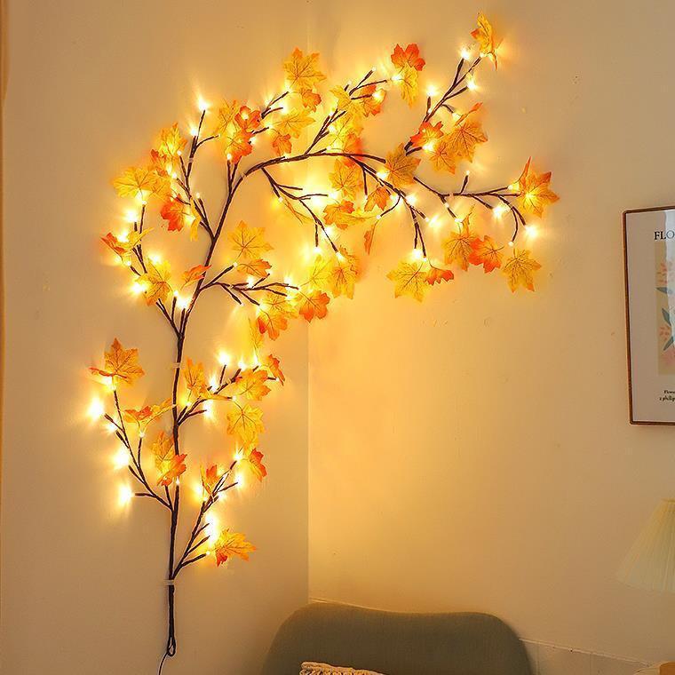 LED Branch Rattan String Lights: Decorative Lighting for Living Room, Bedroom, Holidays, Weddings