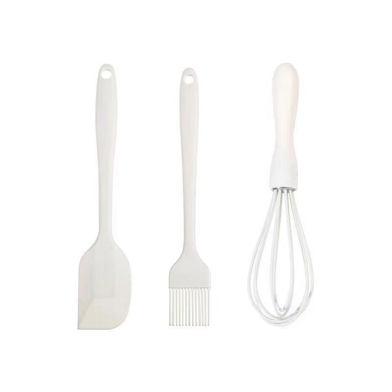 Mini Set da Cottura in Silicone: Spatola, Frusta e Pennello da Cucina Resistenti al Calore