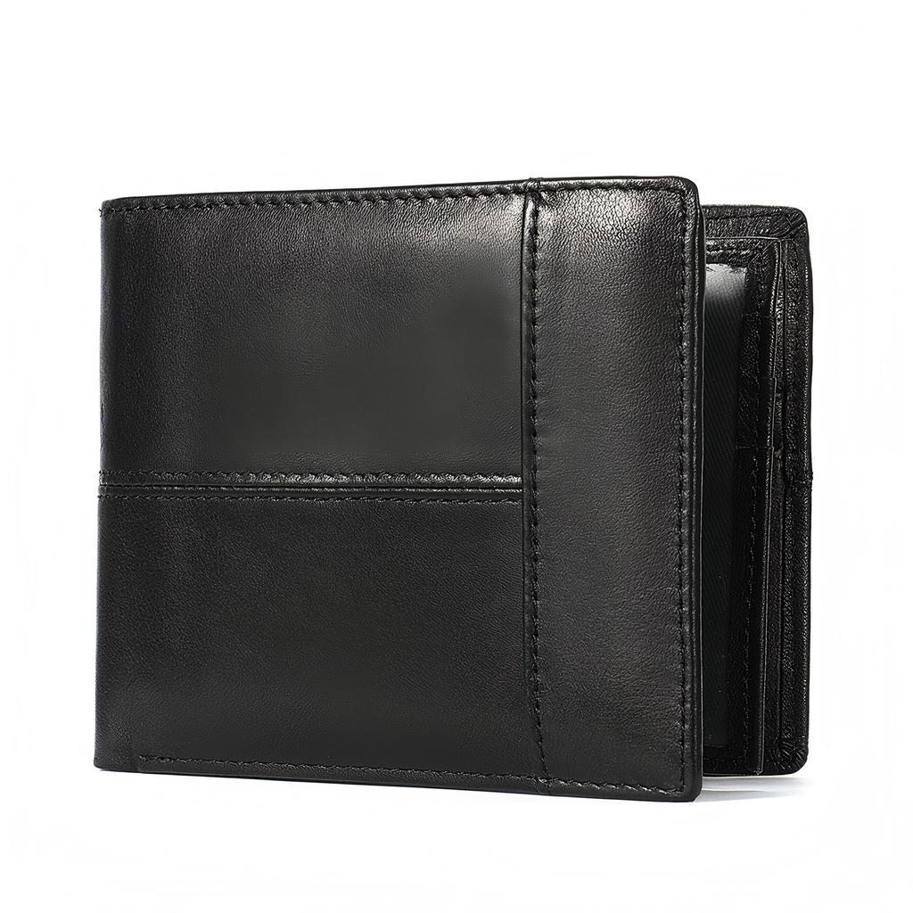 Genuine Leather RFID Wallet for Men with Coin Purse Cardholder Money Bags