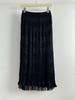 Reversible Crushed Pleated Midi A-Line Skirt with High-End European & American Style