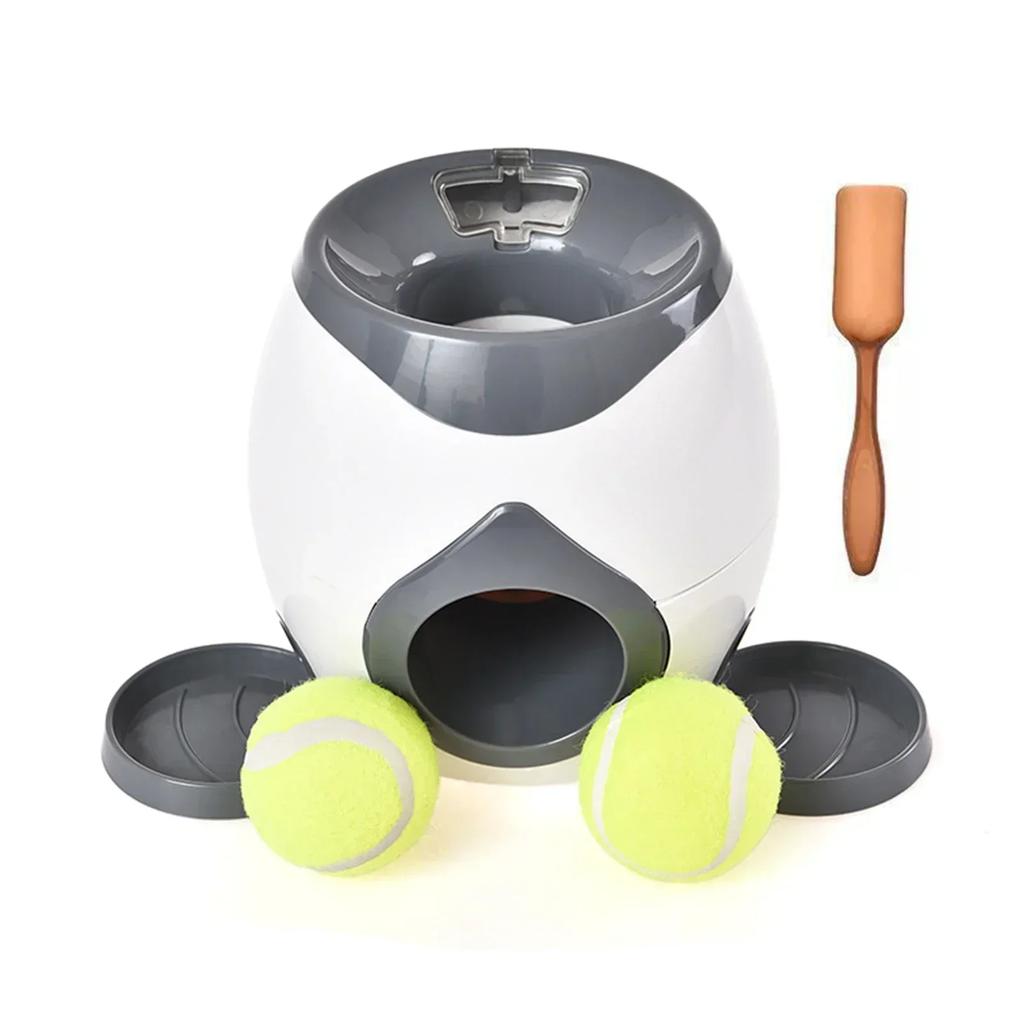 Smart Interactive Dog Training Machine with Snack Reward System, Fun Playtime Tennis Ball Feeder Toy for Dogs & Cats