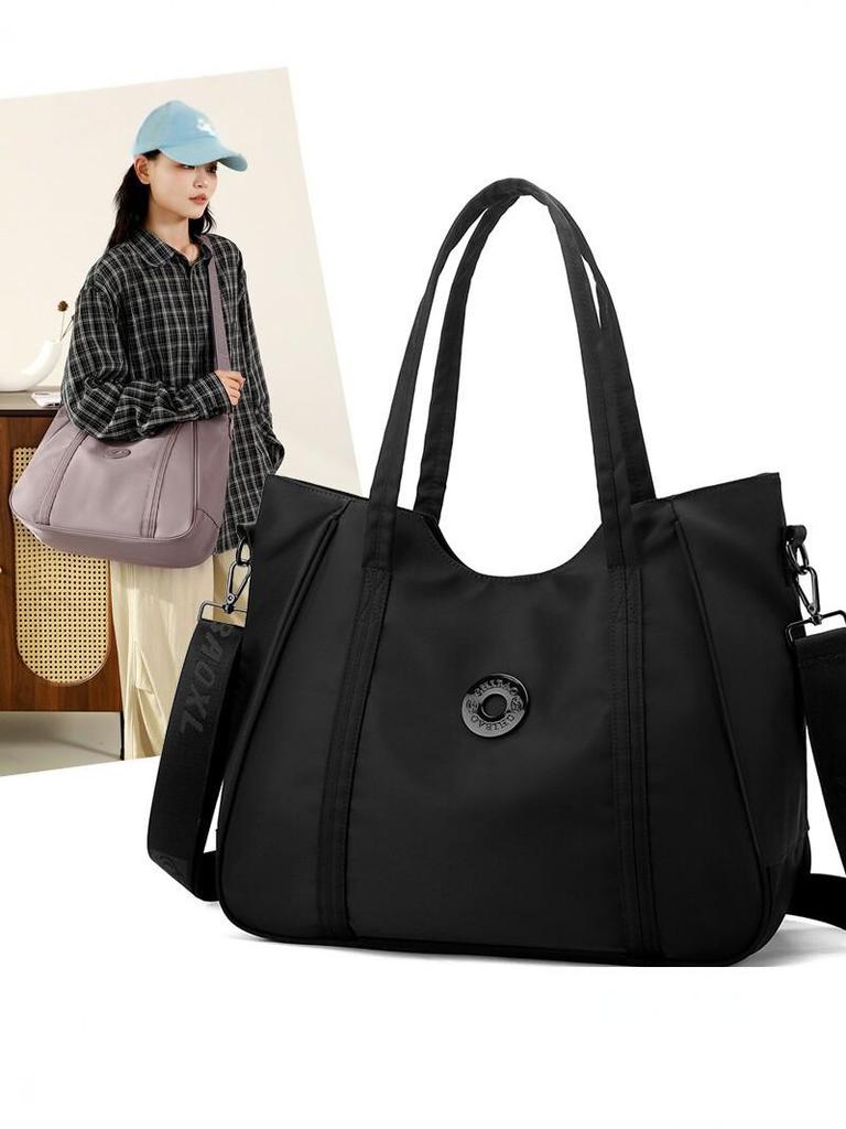 Women's Large Capacity Nylon Fabric Shoulder & Crossbody Bag - Lightweight, Versatile, and Casual Handbag for Commuting.