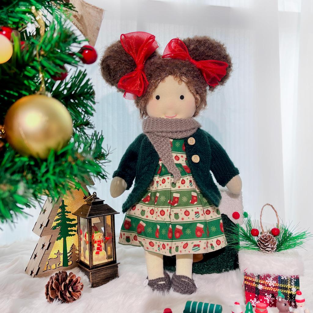 BlissfulPixie Waldorf Doll Cute Plush Toy for Perfect for Kids - Riley, Handmade, 30cm, Soft, Girls,