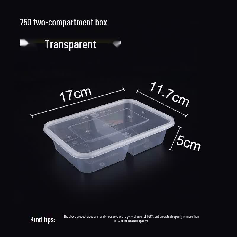 

Disposable 2-Compartment Food Containers