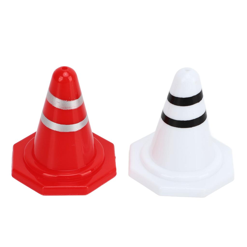 60 Pcs Traffic Cones Toys Red White Mini Traffic Cones Miniature Lifelike Road Block for Soccer Training RC Car Gaming