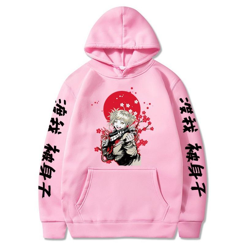 My Hero Academia Streetwear Sweatshirt Hhimiko Toga Anime Hoodie Hip Hop Oversized Casual Printed Hoodies Men Women Y2K Clothes