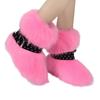 Women's Faux Fur Snow Boot Winter Warm Fluffy Furry Ankle Boots for Women Outdoor Fuzzy Mid-Calf Booties Plush Warm Snow Shoes for Outdoor Indoor